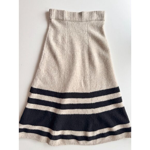 BANANA REPUBLIC Tulsi Blanket Stripe Wool Yak Blend Midi Sweater Skirt, Size S - Picture 8 of 14